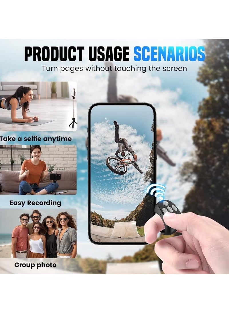 JIMATOR Bluetooth scroll ring, TikTok scroll ring, wireless Bluetooth remote control page flip, watching short videos, taking photos, listening to music, can meet all your needs (black) - Image 2